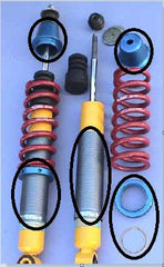 Rear Coil Over Conversion Kit, (Sleeves, Hats, & Collars) 914